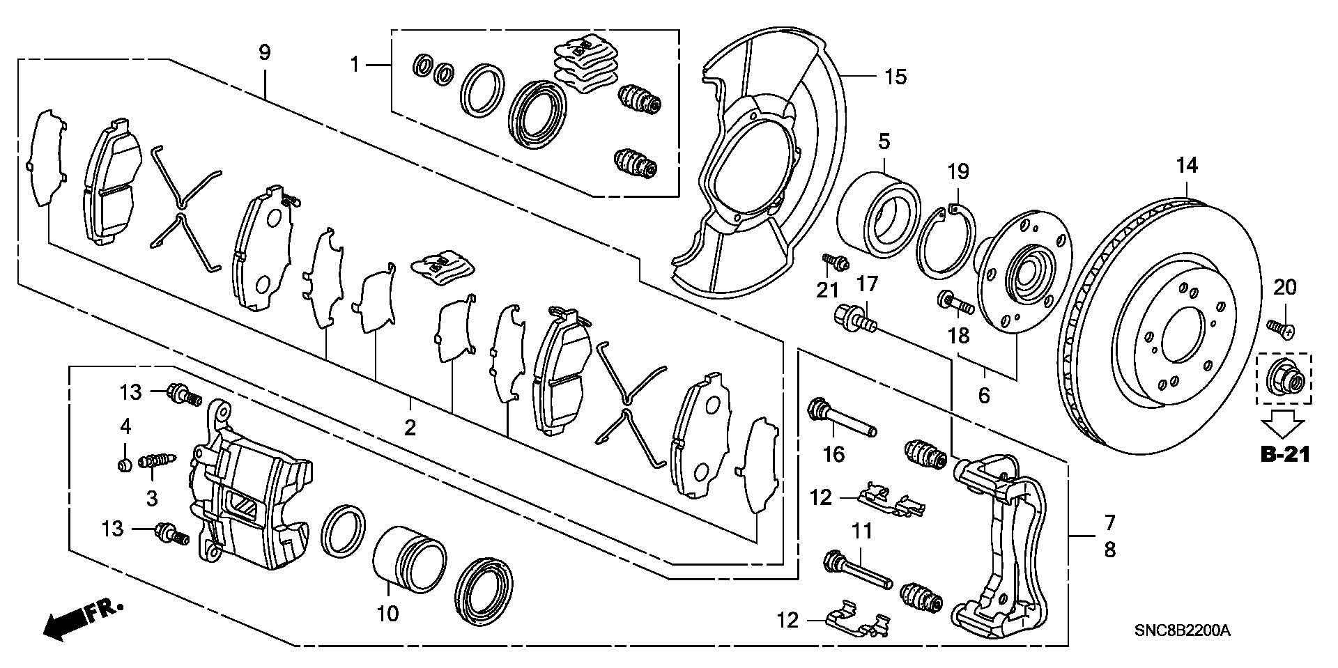 Honda 45019-SNC-000 - Гальмівний супорт autozip.com.ua