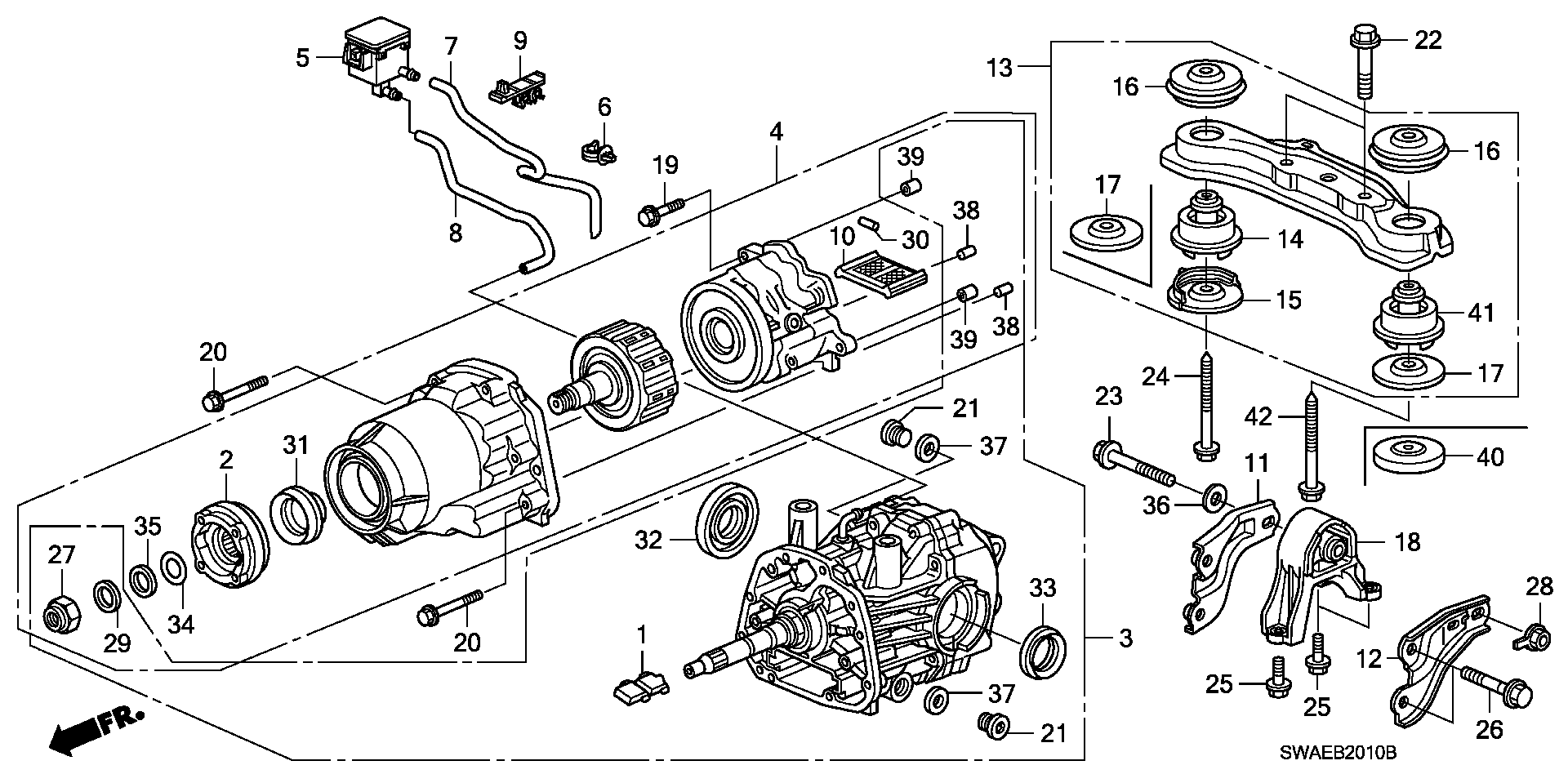 Honda 91202PWT003 - Ущільнене кільце, диференціал autozip.com.ua