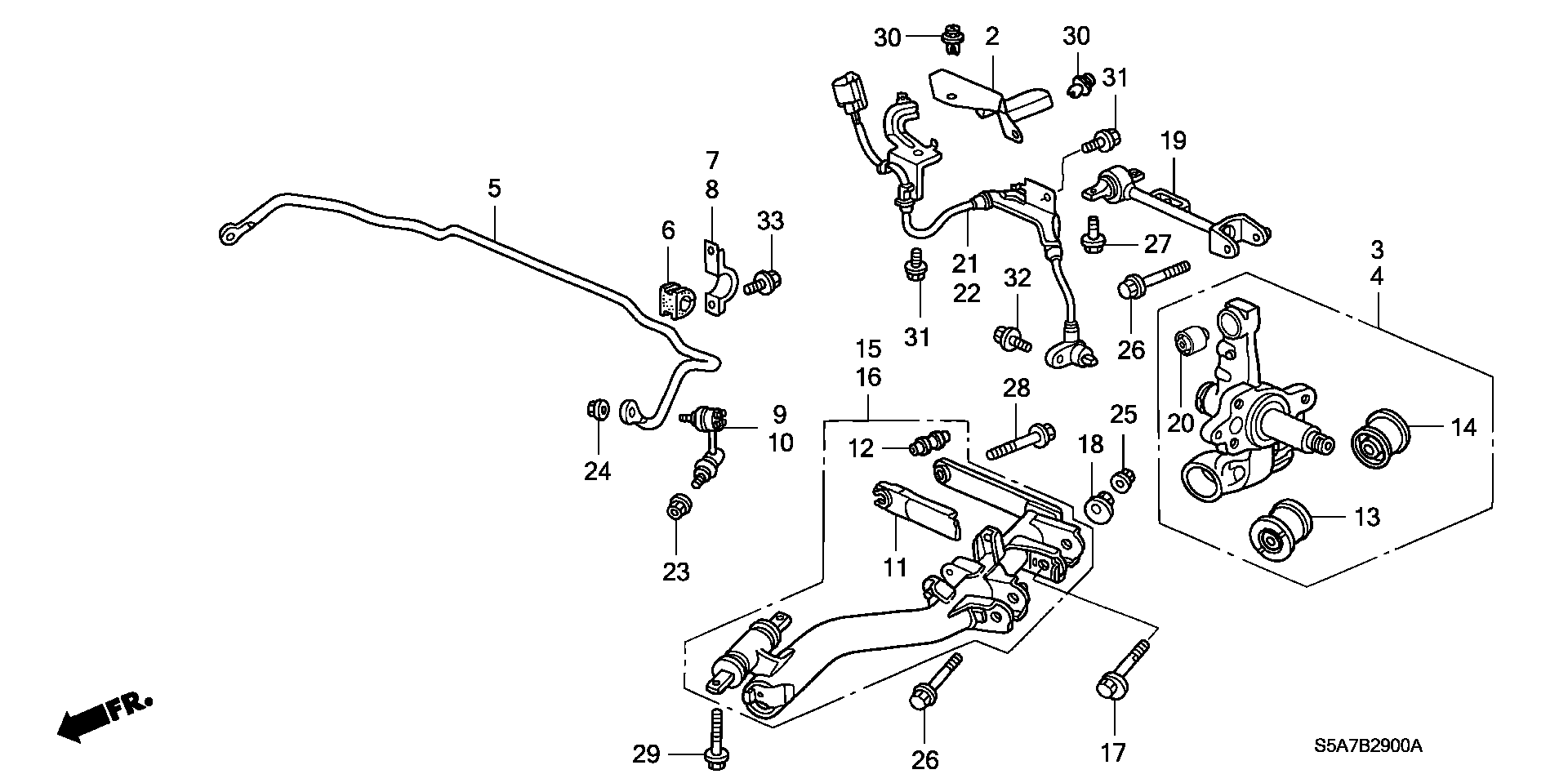 Honda 57475-S5A-013 - Датчик ABS, частота обертання колеса autozip.com.ua