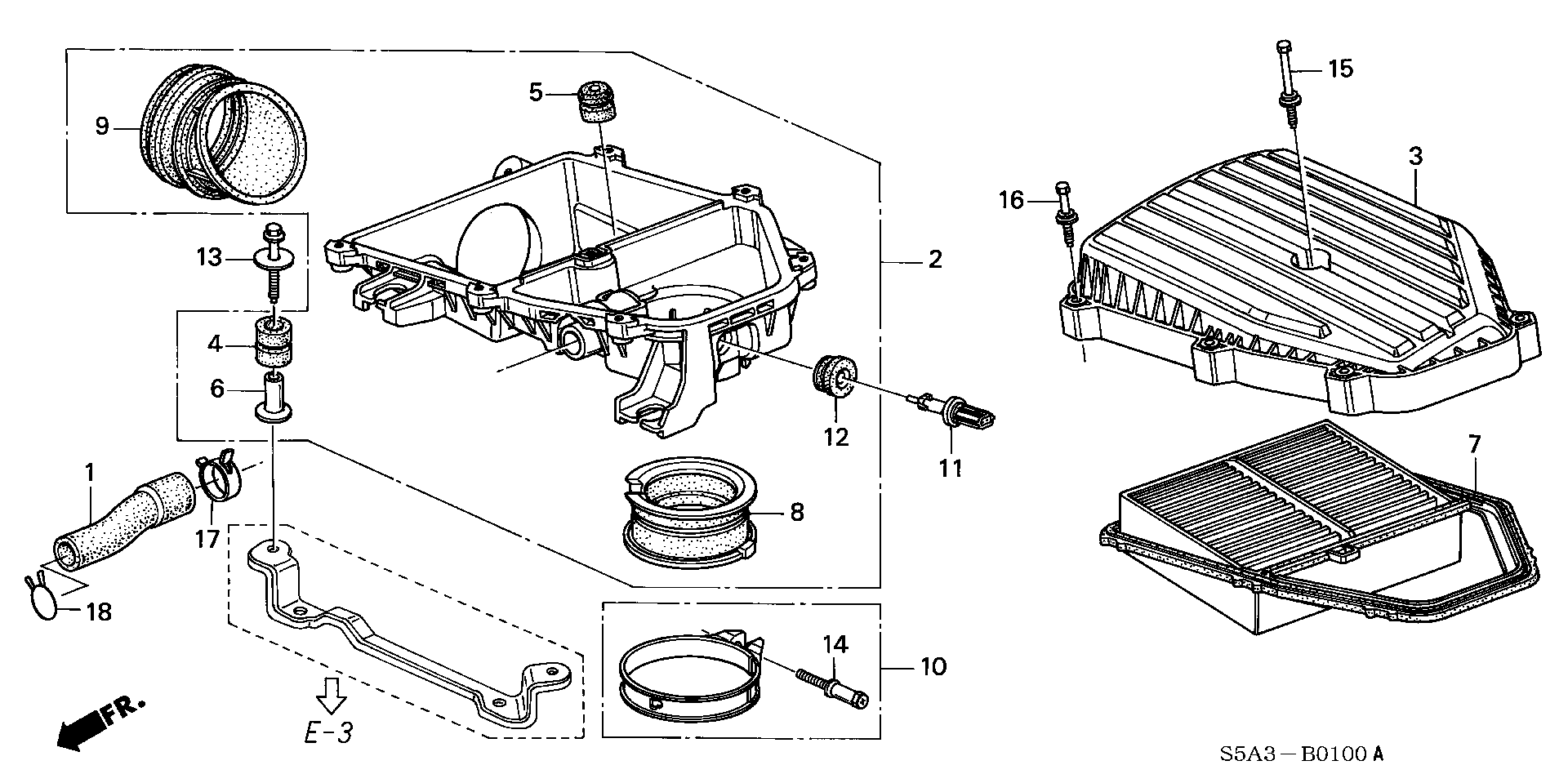 ACURA 17220-PLC-000 - ELEMENT, AIR CLEANER autozip.com.ua