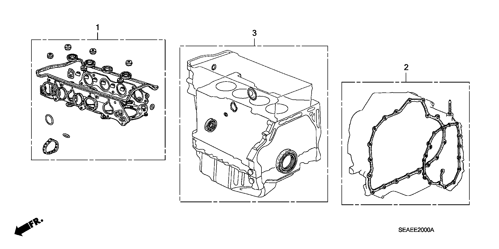 ACURA 06114RBA020 - Комплект прокладок, блок-картер двигуна autozip.com.ua