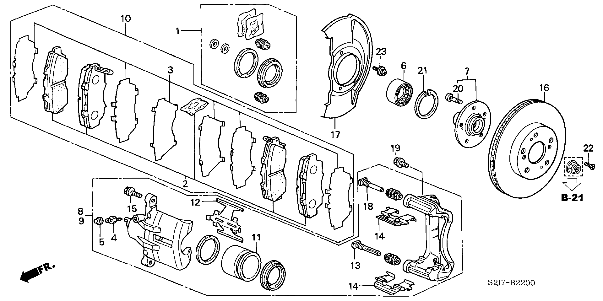 Honda 06450-S2H-E50 - Гальмівні колодки, дискові гальма autozip.com.ua