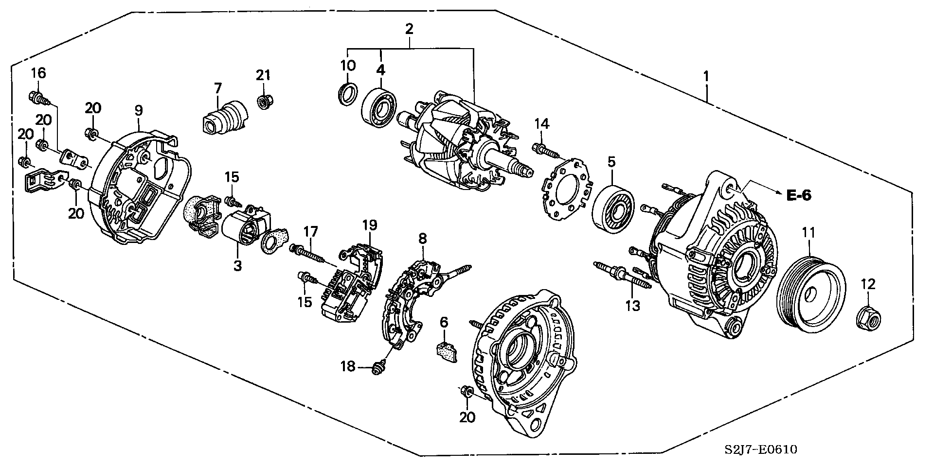 Honda 31 100-PEM-G01 - Генератор autozip.com.ua