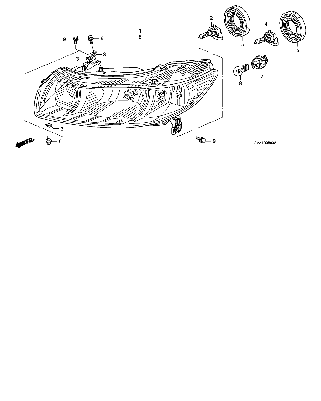 Honda 33104-S3V-A01 - Лампа розжарювання, протитуманні фари autozip.com.ua