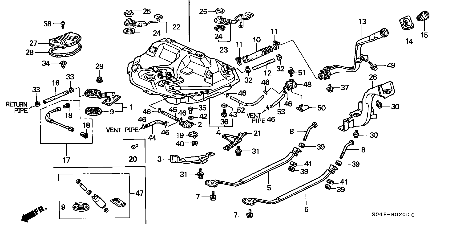 Honda 17040S04931 - Паливний насос autozip.com.ua