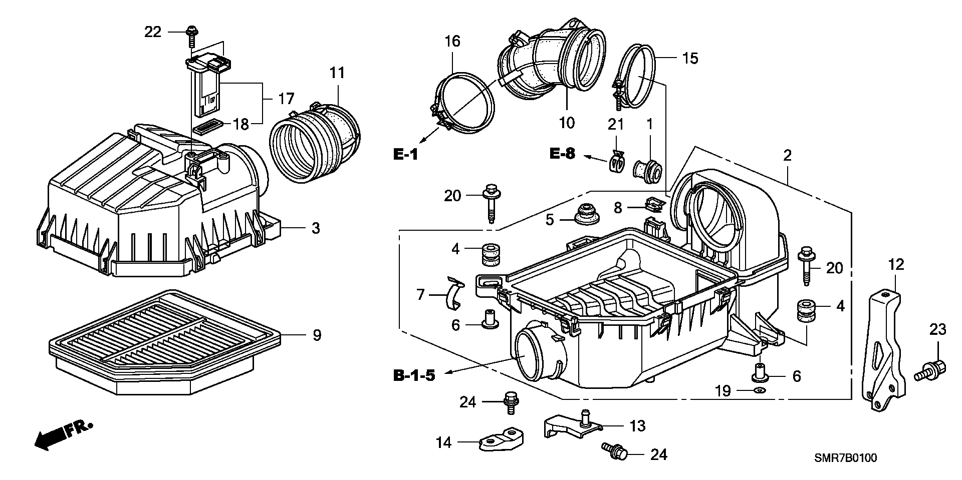 Honda 17220-RNA-A00 - Повітряний фільтр autozip.com.ua