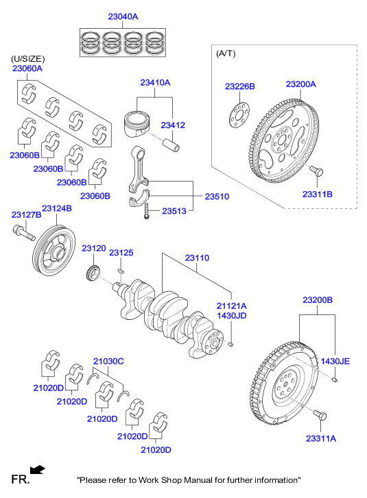 Hyundai 23121-03AA0 - Шестерня, колінчастий вал autozip.com.ua