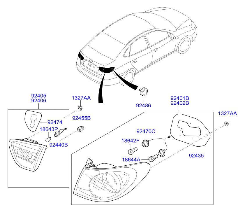 Hyundai 92403-2H000 - Задній ліхтар autozip.com.ua