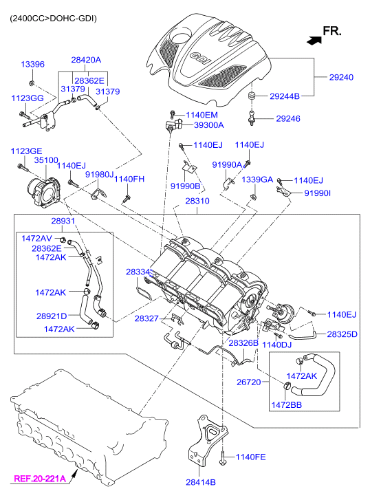 KIA 35100-25400 - Патрубок дросельної заслінки autozip.com.ua