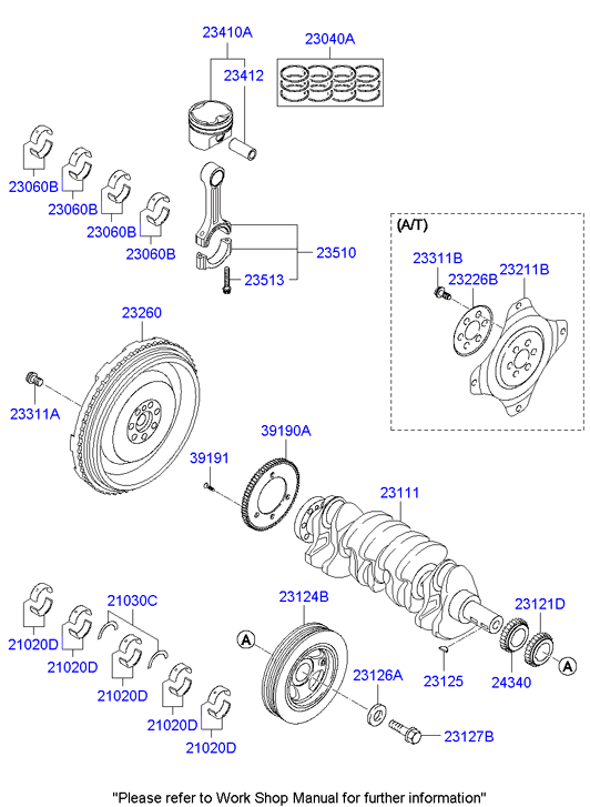 Hyundai 23410-2G200 - Поршень autozip.com.ua