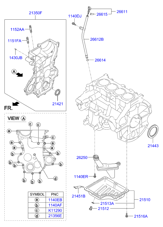 KIA 21443-03011 - Ущільнене кільце, колінчастий вал autozip.com.ua