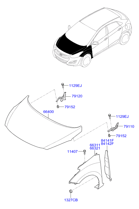 Hyundai 66400A5000 - Капот двигуна autozip.com.ua