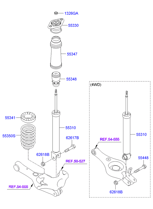 Hyundai 553112Y800 - Амортизатор autozip.com.ua