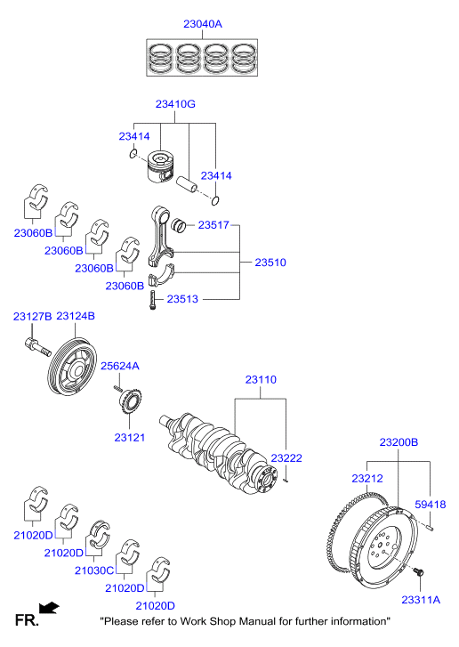 KIA 23124-2A002 - Ремінний шків, колінчастий вал autozip.com.ua