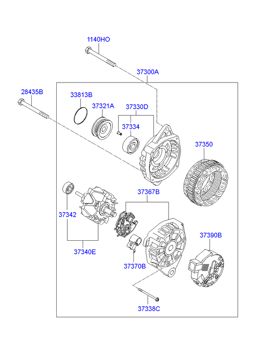 Hyundai (BEIJING) 37300-2A850 - Генератор autozip.com.ua