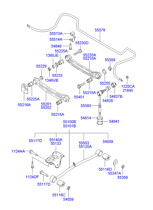 Hyundai 55219-25100 - Сайлентблок, важеля підвіски колеса autozip.com.ua