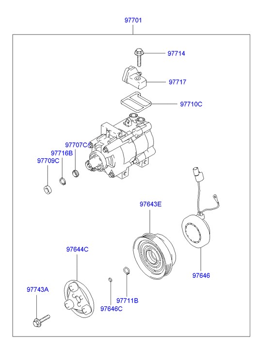 Chrysler 97701-25100 - Компресор, кондиціонер autozip.com.ua