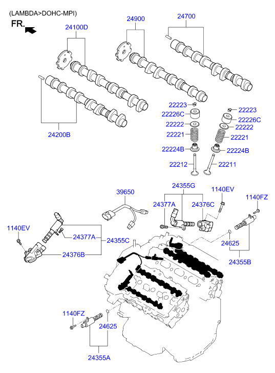 KIA 222113C810 - Впускний клапан autozip.com.ua