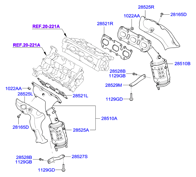 KIA 28521-3C111 - Прокладка, випускний колектор autozip.com.ua