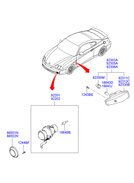 Hyundai 865862C000 - Покришка, протитуманна фара autozip.com.ua