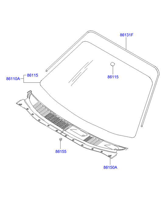 Hyundai 861102C000 - Вітрове скло autozip.com.ua