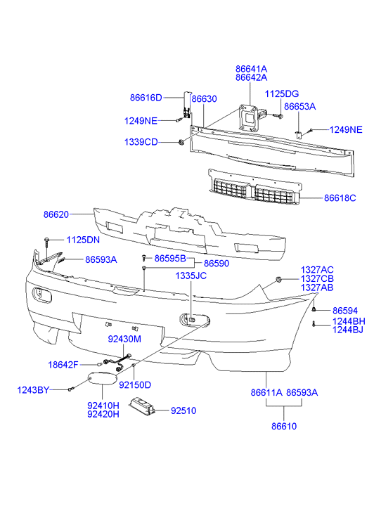 Hyundai 924202C030 - Задні протитуманні фари autozip.com.ua