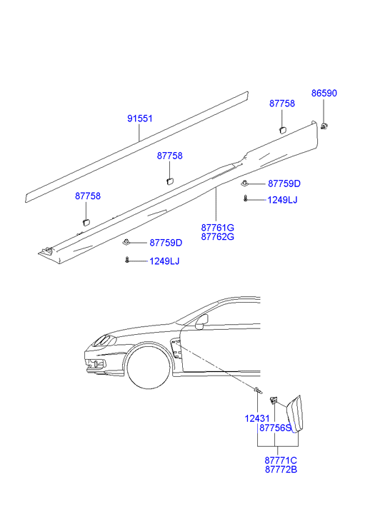 Hyundai 877722C000 - Решітка вентилятора, буфер autozip.com.ua