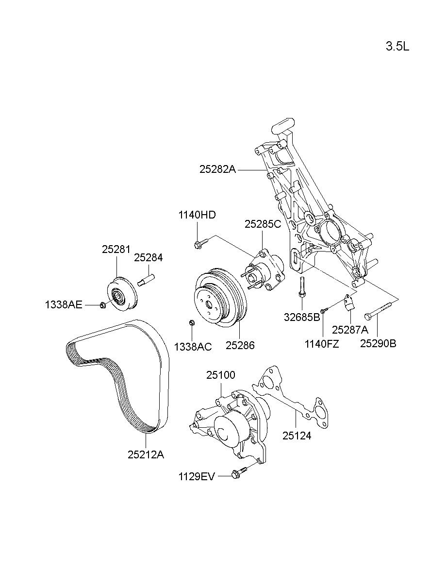 Hyundai 25100-42541 - Водяний насос autozip.com.ua