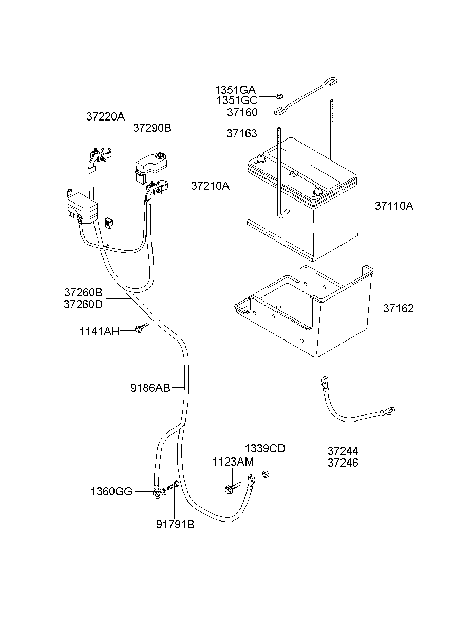 KIA 37110H1720 - Battery assy autozip.com.ua