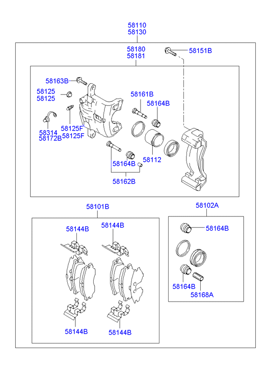 Hyundai 58180-2DA51 - Гальмівний супорт autozip.com.ua