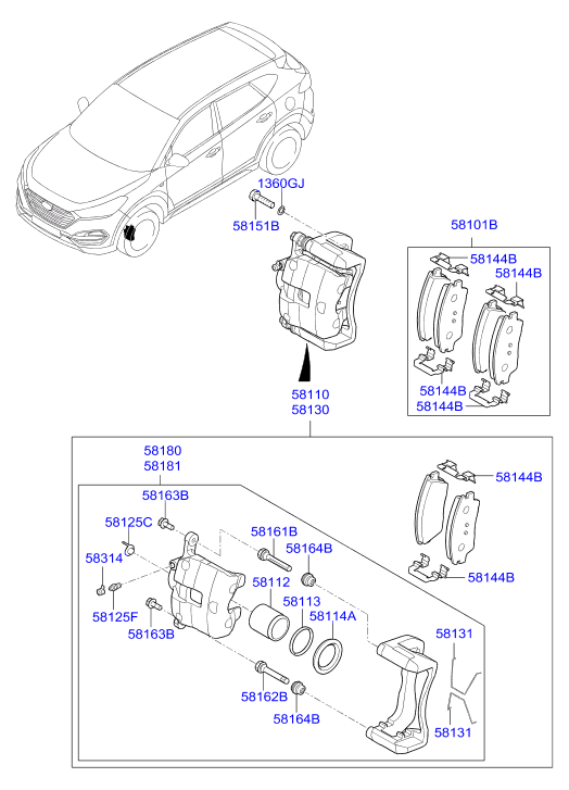 KIA 58190-D7A10 - Гальмівний супорт autozip.com.ua