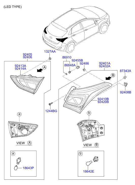 Hyundai 92402-A6200 - Задній ліхтар autozip.com.ua