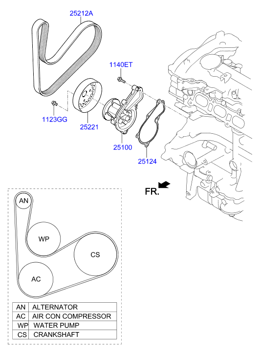 KIA 25124-2E000 - Водяний насос autozip.com.ua