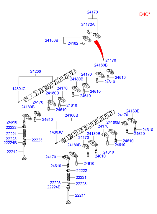 Hyundai 22231-4A000 - Штовхач, гидрокомпенсатор autozip.com.ua