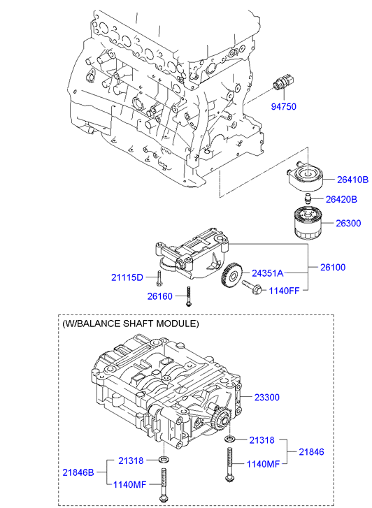 Hyundai 2131025001 - Масляний насос autozip.com.ua