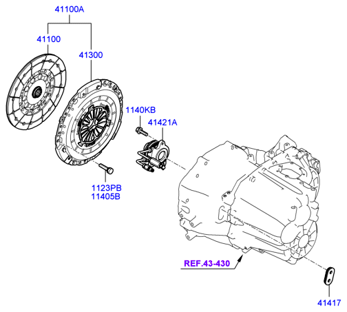 KIA 41100-24301 - Диск зчеплення autozip.com.ua