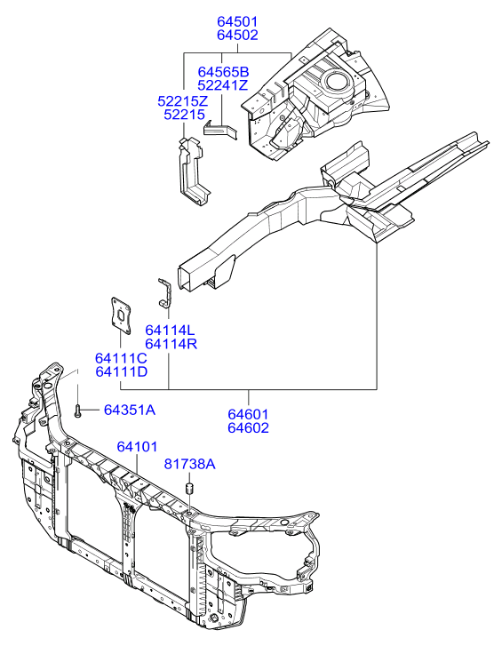 Hyundai 64101-3K001 - Облицювання передка autozip.com.ua