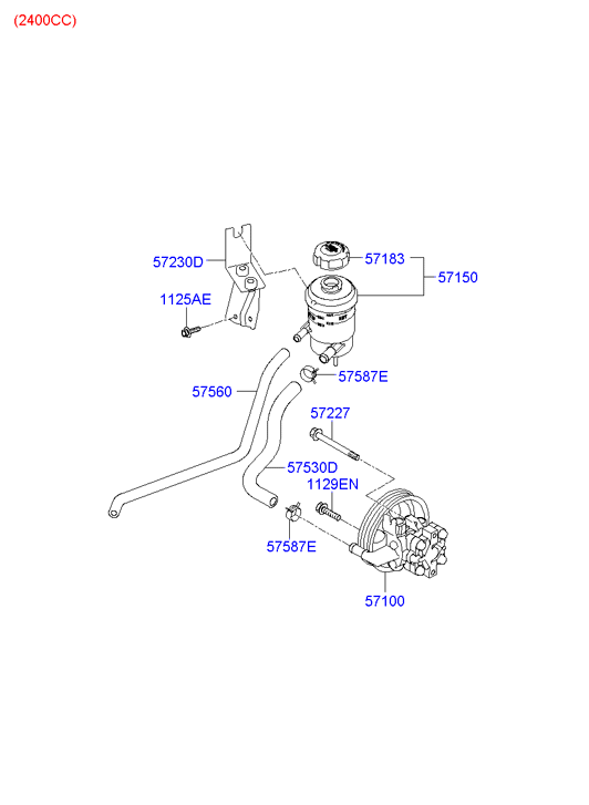 Hyundai 57100-1U000 - Гідравлічний насос, рульове управління, ГУР autozip.com.ua