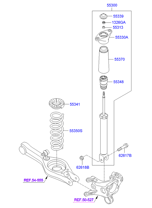 KIA 55300-A6070 - Амортизатор autozip.com.ua