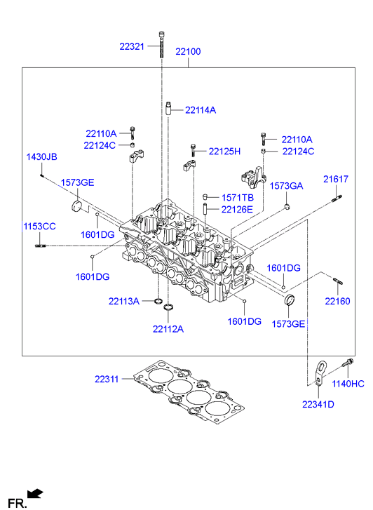 Hyundai 22100-2A200 - Головка циліндра autozip.com.ua