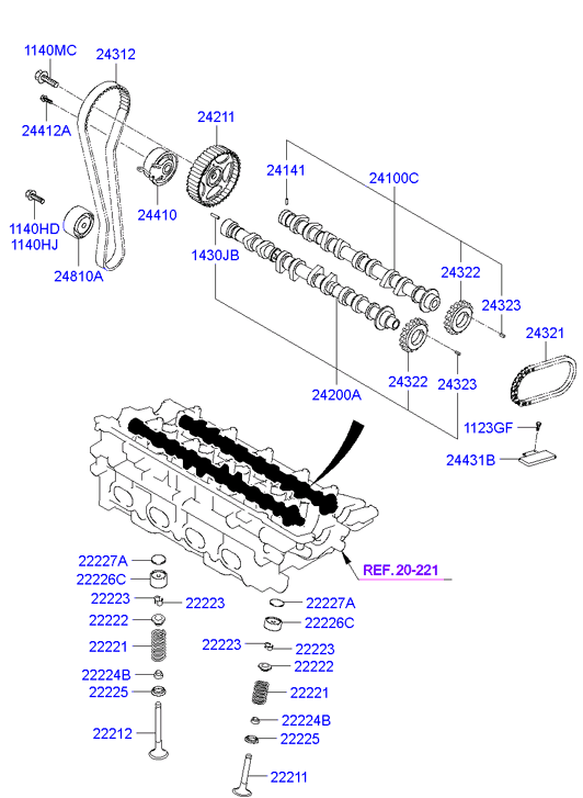 Hyundai 22224-22000 - Сальник клапана 1.5 12v HYUNDAI ACCENT autozip.com.ua