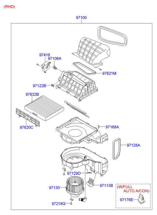 Hyundai 97133-2D100 - Фільтр, повітря у внутрішній простір autozip.com.ua