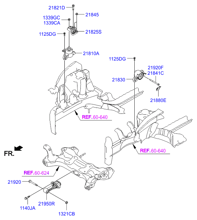 Hyundai 21830-A5200 - Підвіска, ступінчаста коробка передач autozip.com.ua