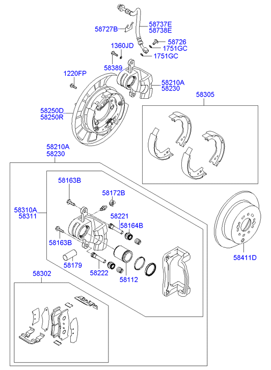 KIA 58737-2B000 - Гальмівний шланг autozip.com.ua