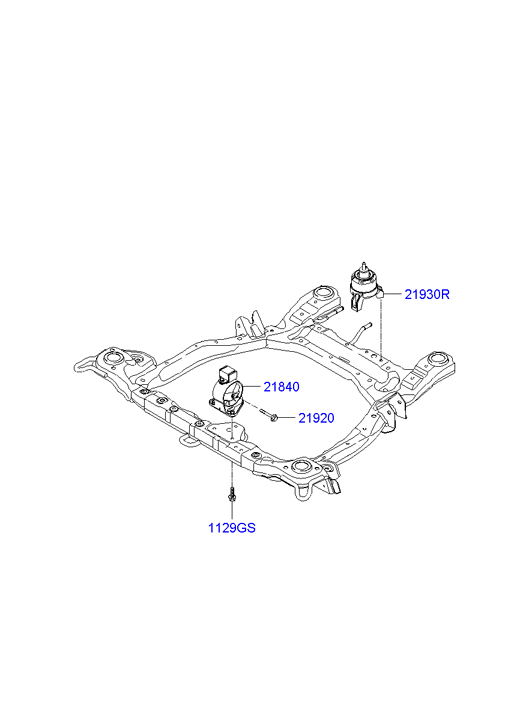 KIA 219102B100 - Подушка, підвіска двигуна autozip.com.ua