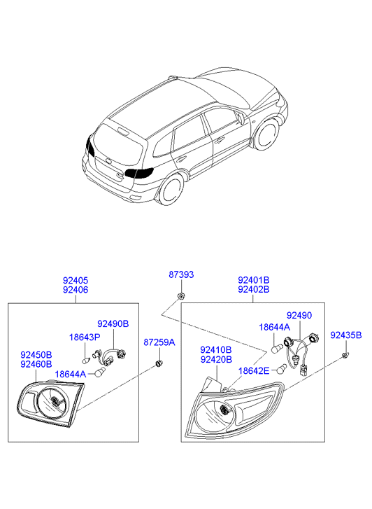 Hyundai 92401-2B020 - Задній ліхтар autozip.com.ua