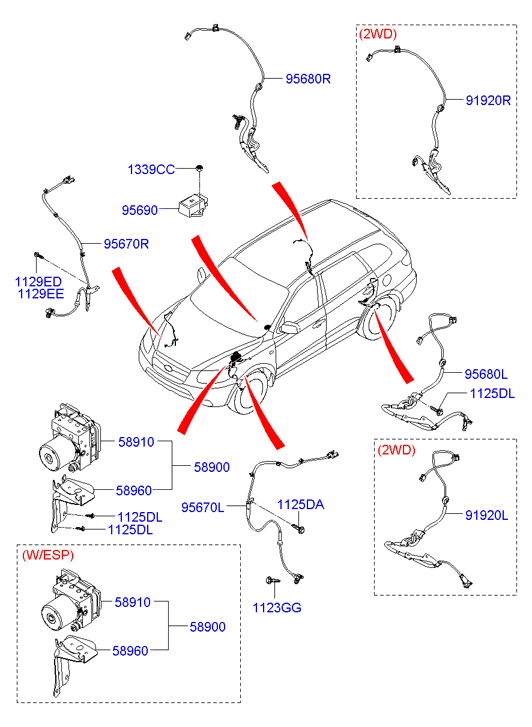 Hyundai 95690 3K500 - Датчик, поперечне прискорення autozip.com.ua