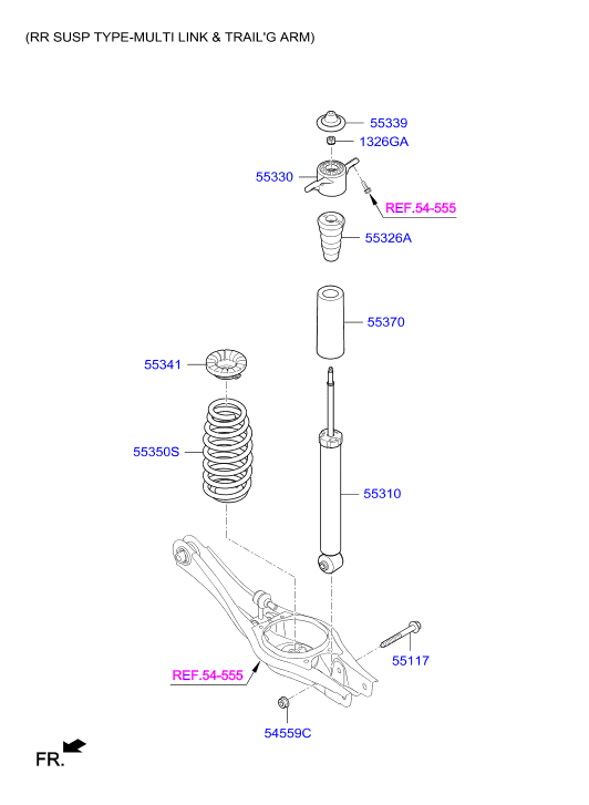 Hyundai 55330F2100 - Опора стійки амортизатора, подушка autozip.com.ua