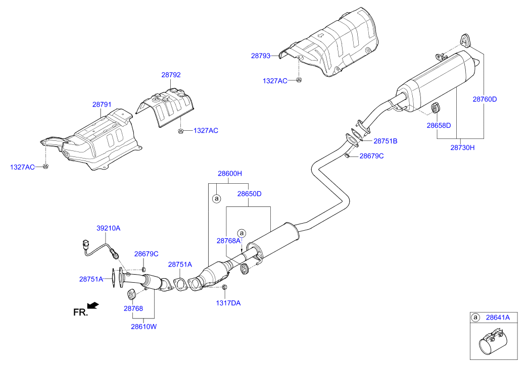 Hyundai 28761C1300 - Hanger - exhaust pipe autozip.com.ua