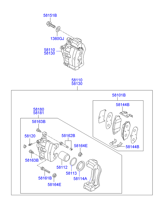 Hyundai 58130-2Y000 - Гальмівний супорт autozip.com.ua